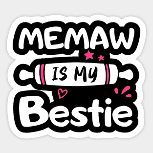 Cute Memaw Is My Bestie Spoiled Family Sticker